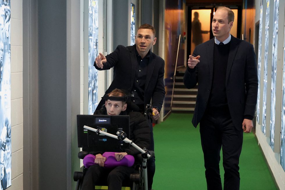 Rob Burrow and Prince William