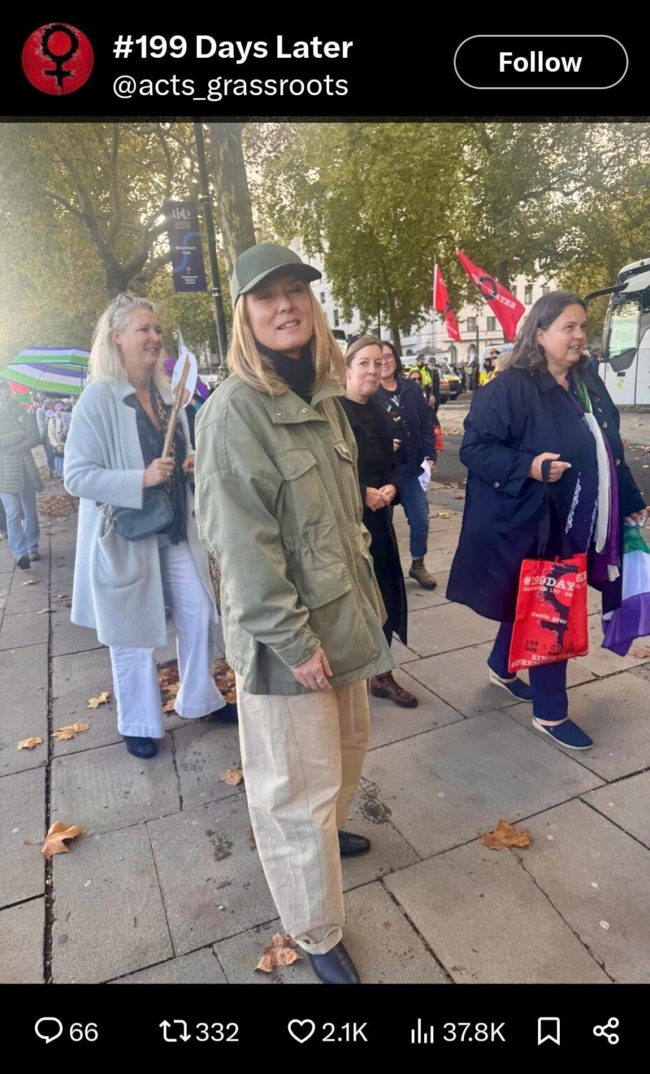 Roisin Murphy attends TERF protest in London