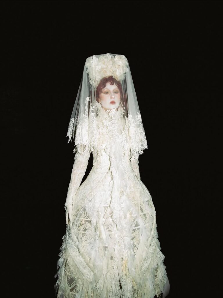 Chappell Roan wearing custom Alexander McQueen to perform in Mexico City