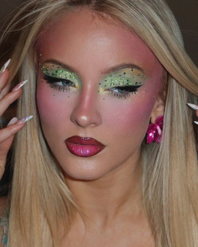 Zara Larsson's makeup looks by Sophia Sinot for her Midnight Sun Tour