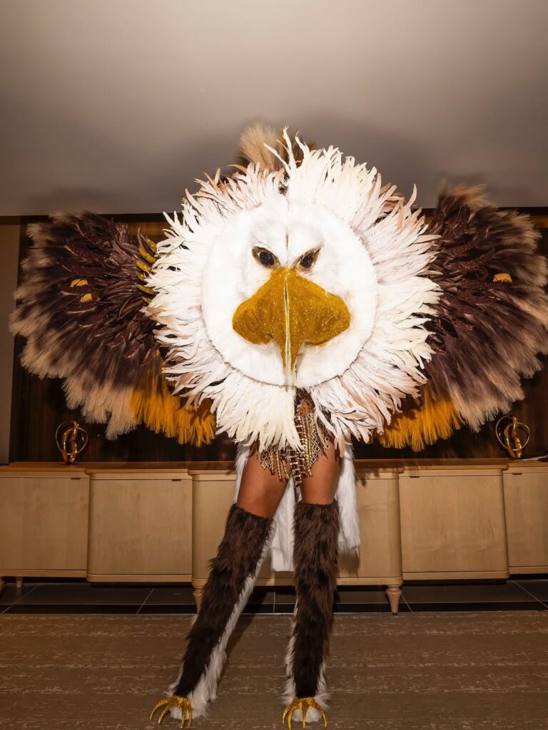 Rare slay: Miss USA, Audrey Eckert and her National Costume by Simon Villalba at the 2025 Miss Universe.