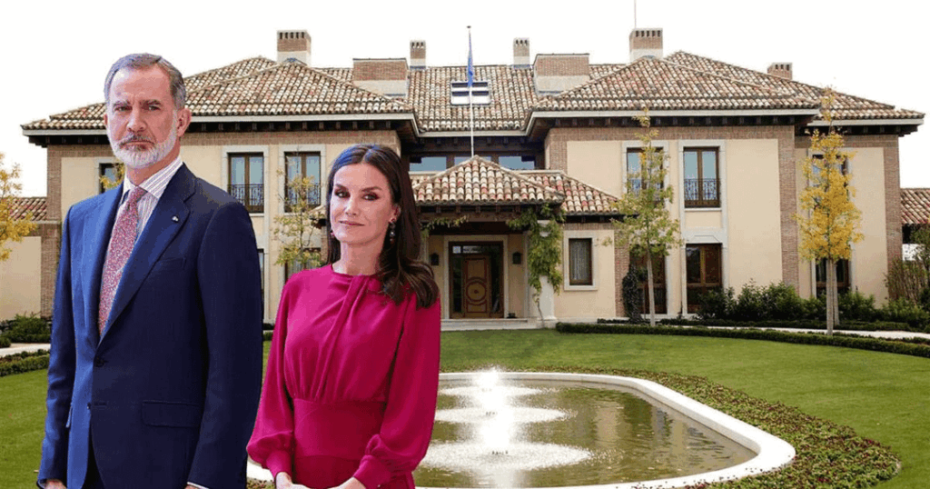 Glimpses inside the Pabellón del Principe, the main residence of Letizia and Felipe, constructed in 2002 for €4.23 million on the grounds of Palacio de la Zarzuela on the outskirts of Madrid