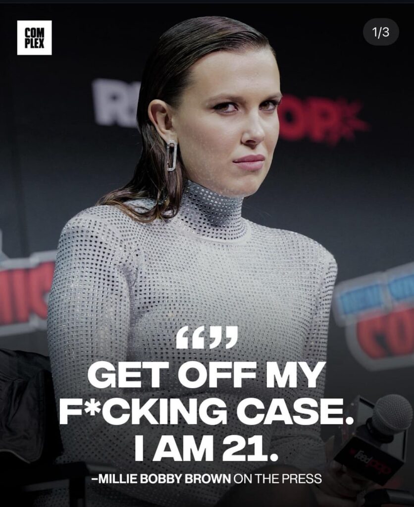 Millie Bobby Brown would like the press to stop criticizing her body