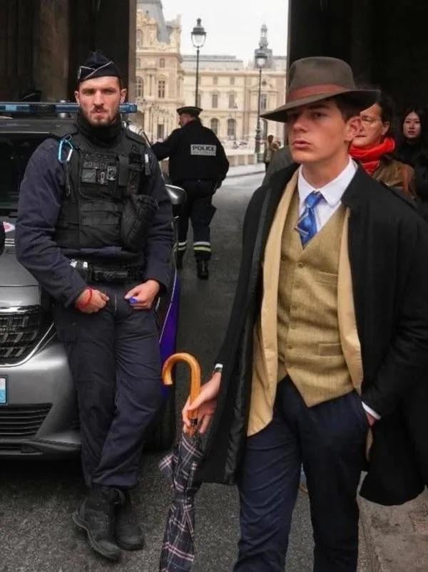 Mystery 'fedora man' at Louvre heist scene revealed to be a 15 year old teenager