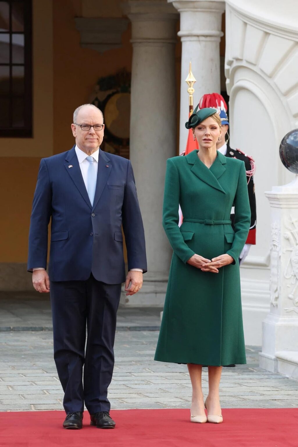 The Prince and Princess of Monaco Welcome the President of Portugal for Official Visit