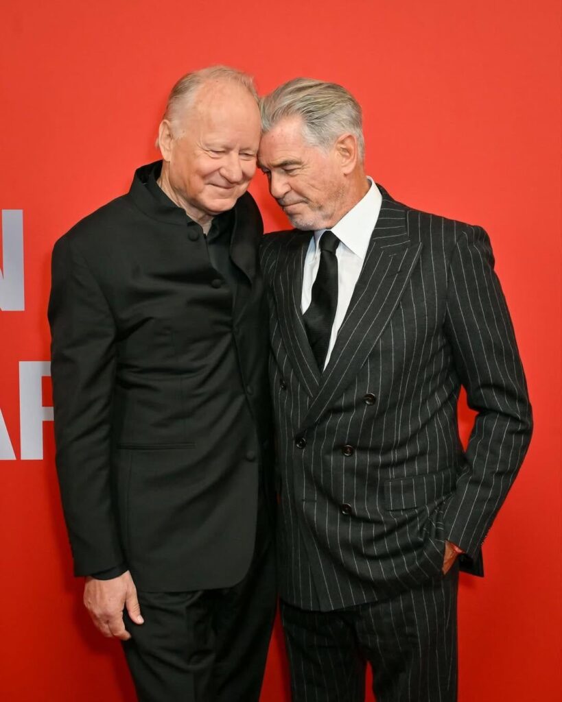 ‘Mamma Mia’ costars Stellan Skarsgård and Pierce Brosnan reunited at the GQ Men of the Year Awards