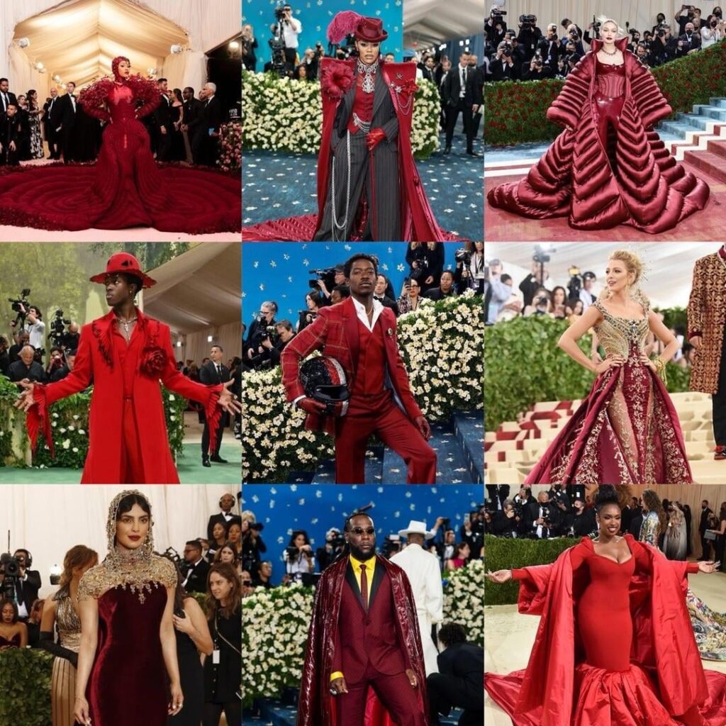 The colors of the Met Gala red carpet