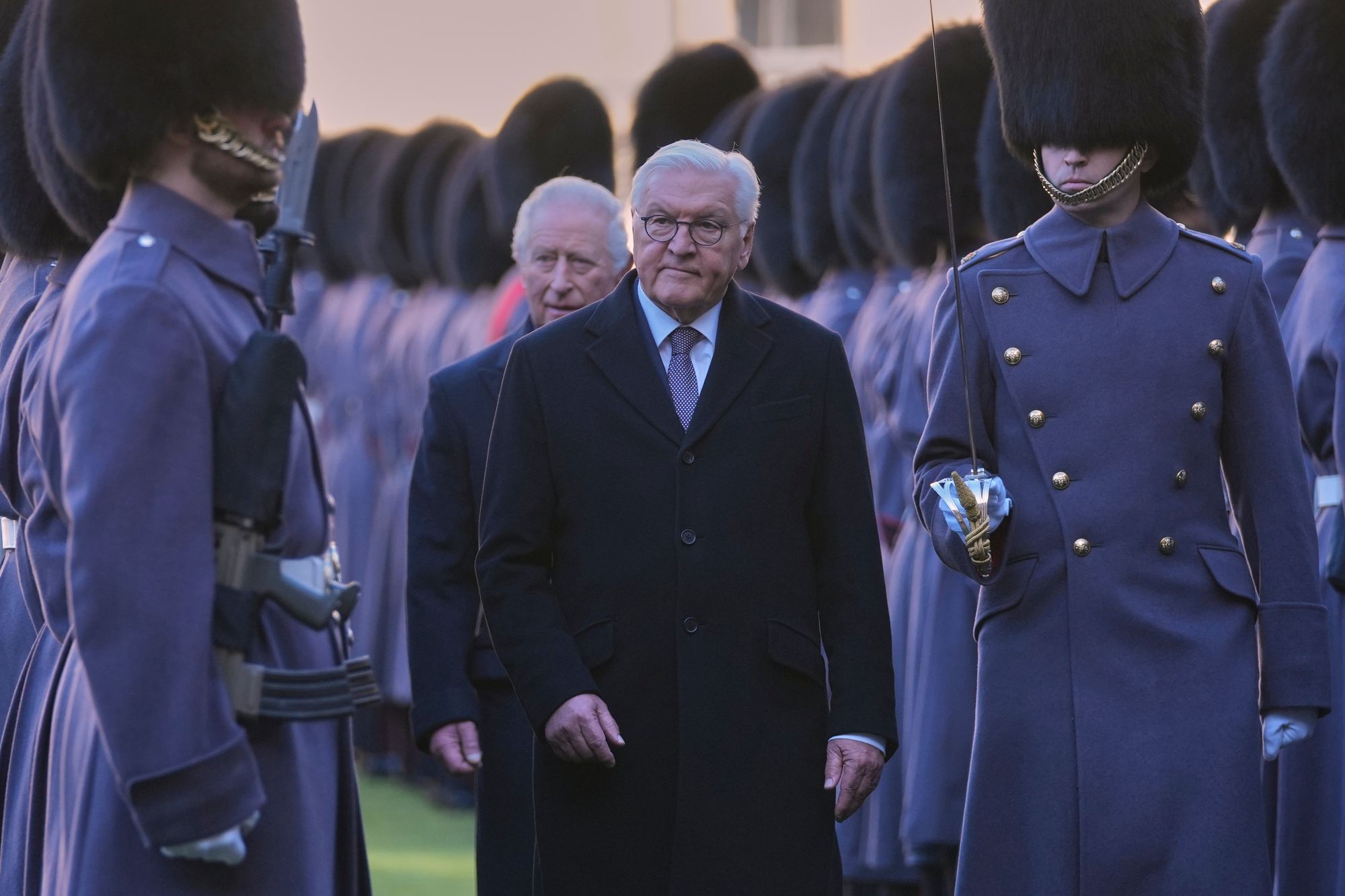 Mr Steinmeier and Ms Budenbender will be treated to a lavish state banquet in St George’s Hall this evening