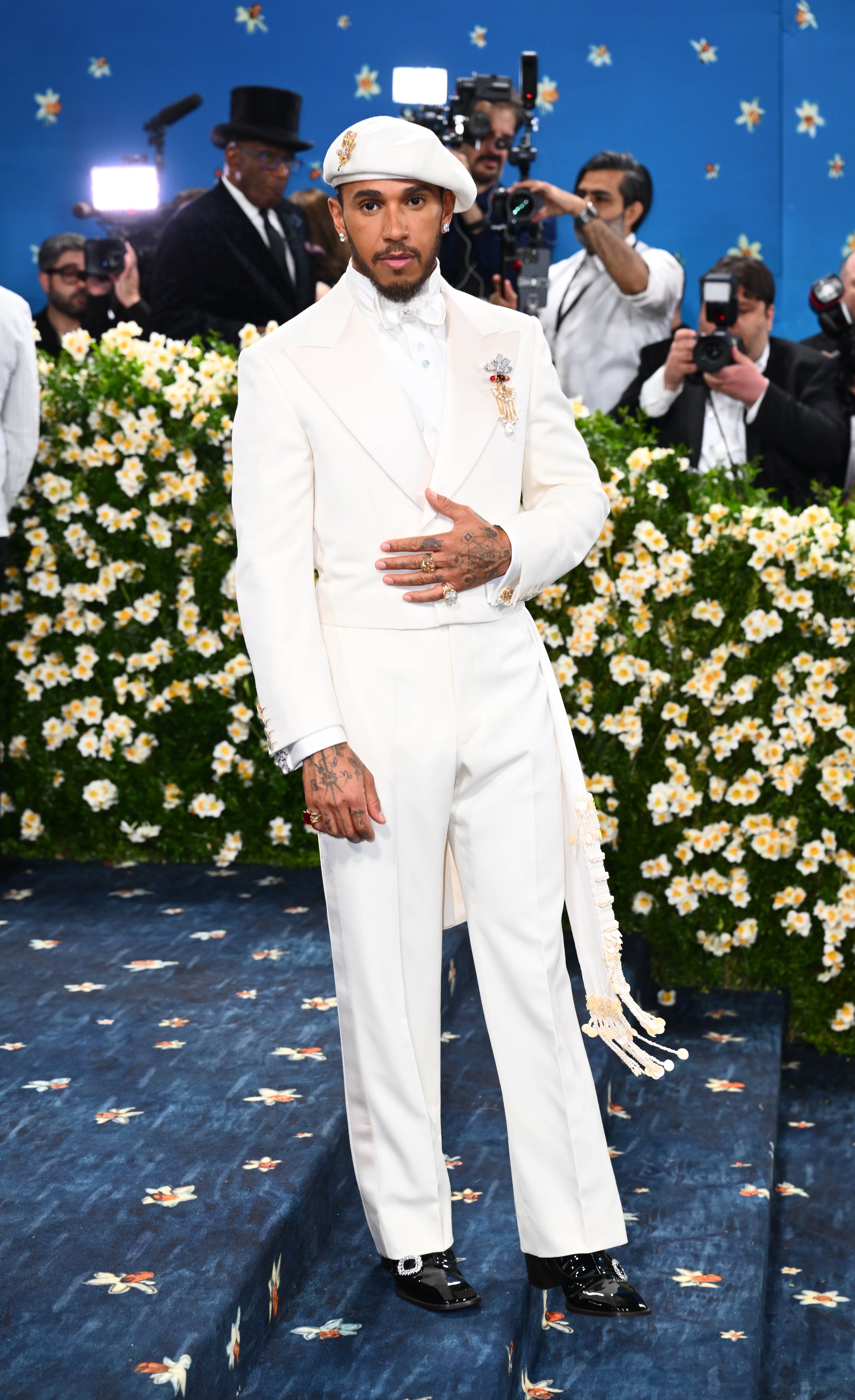 Lewis Hamilton wore the British designer Grace Wales Bonner