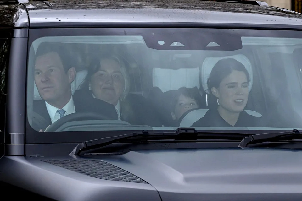 INSTARimages Jack Brooksbank and Princess Eugenie attend King Charles' Christmas lunch at Buckingham Palace on Dec. 16, 2025.