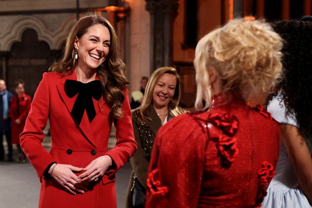 Princess Catherine chats with guests at the 2024 Together at Christmas carol concert