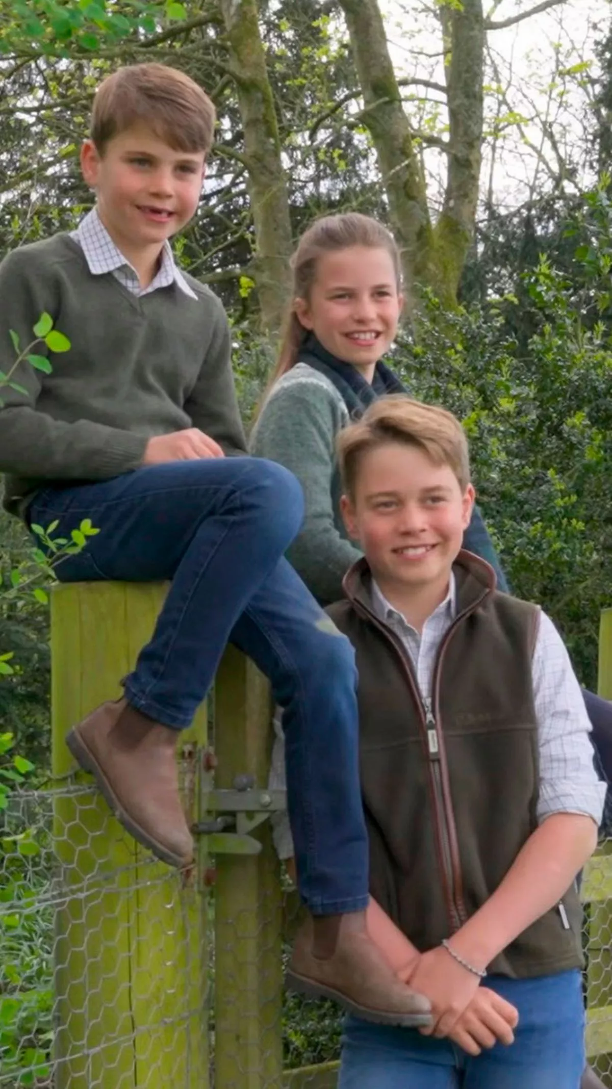 The siblings together in a video released for George's 12th birthday 