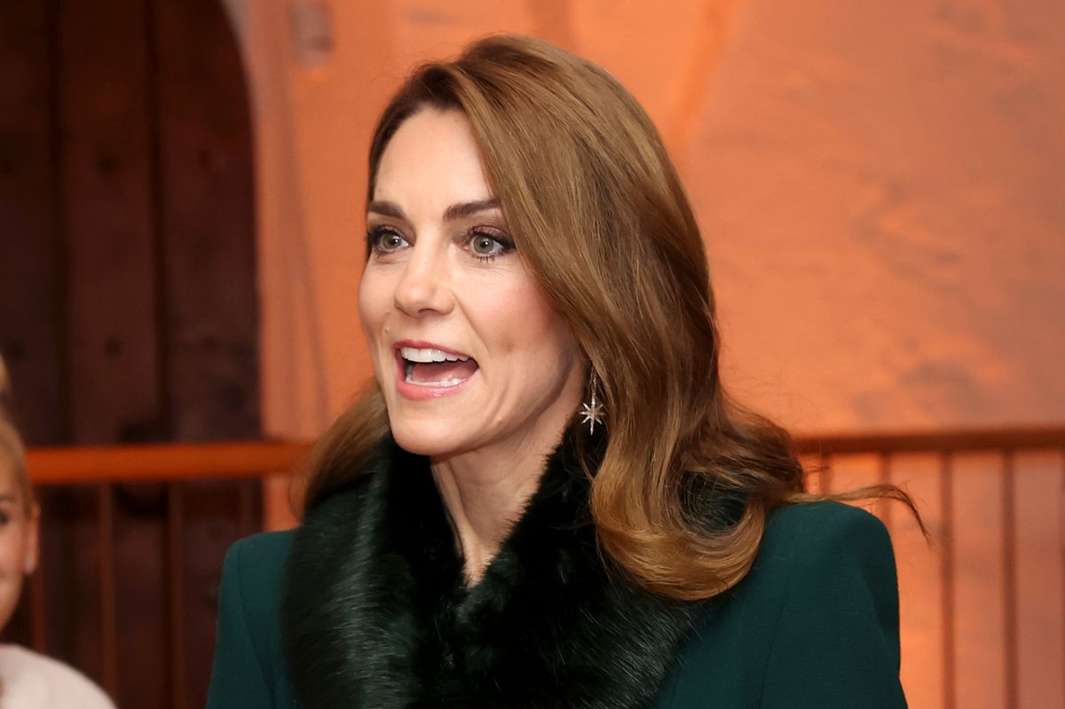 Kate at her carol service earlier this month 