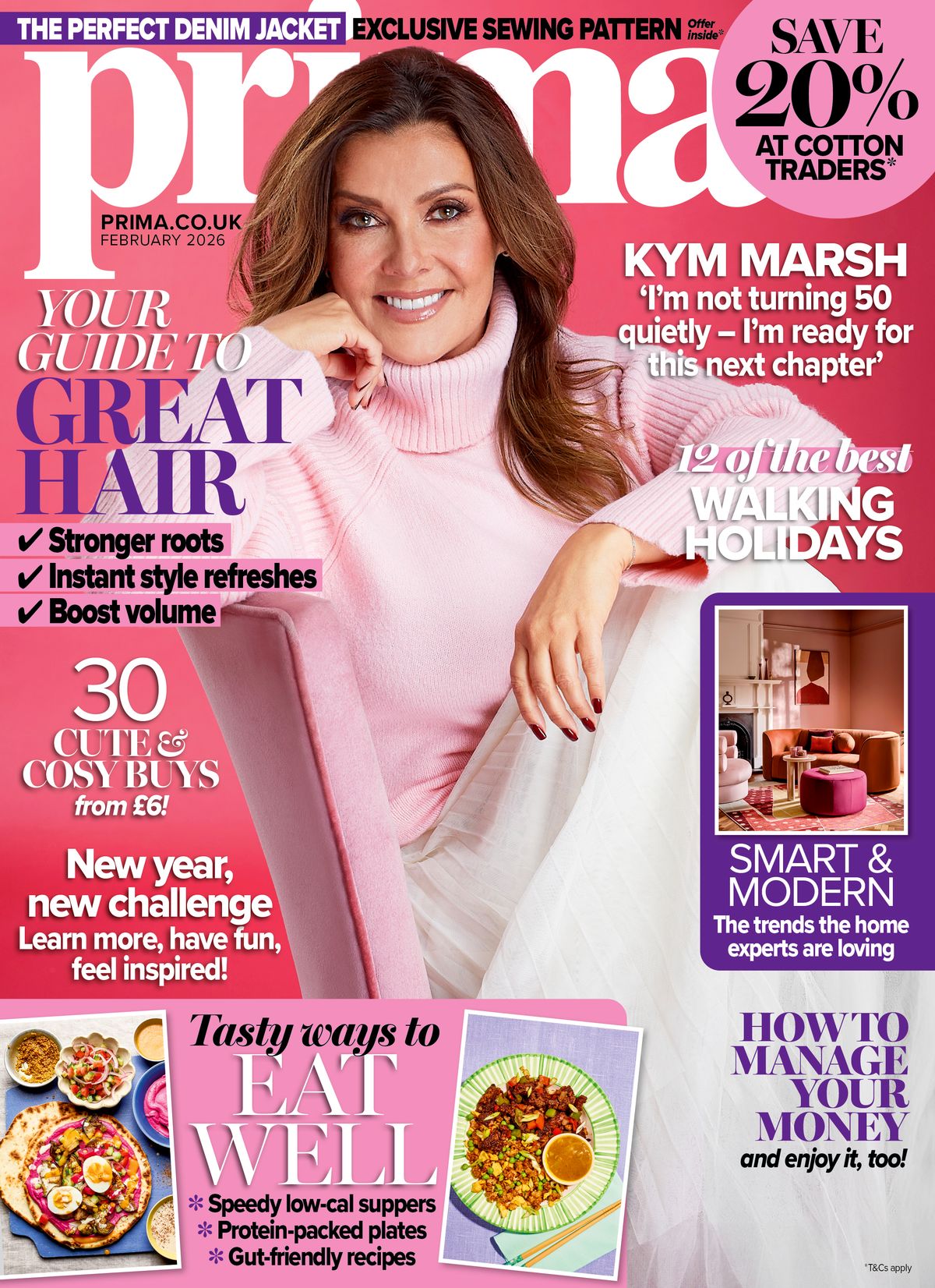 Kym Marsh on the front of Prima Magazine