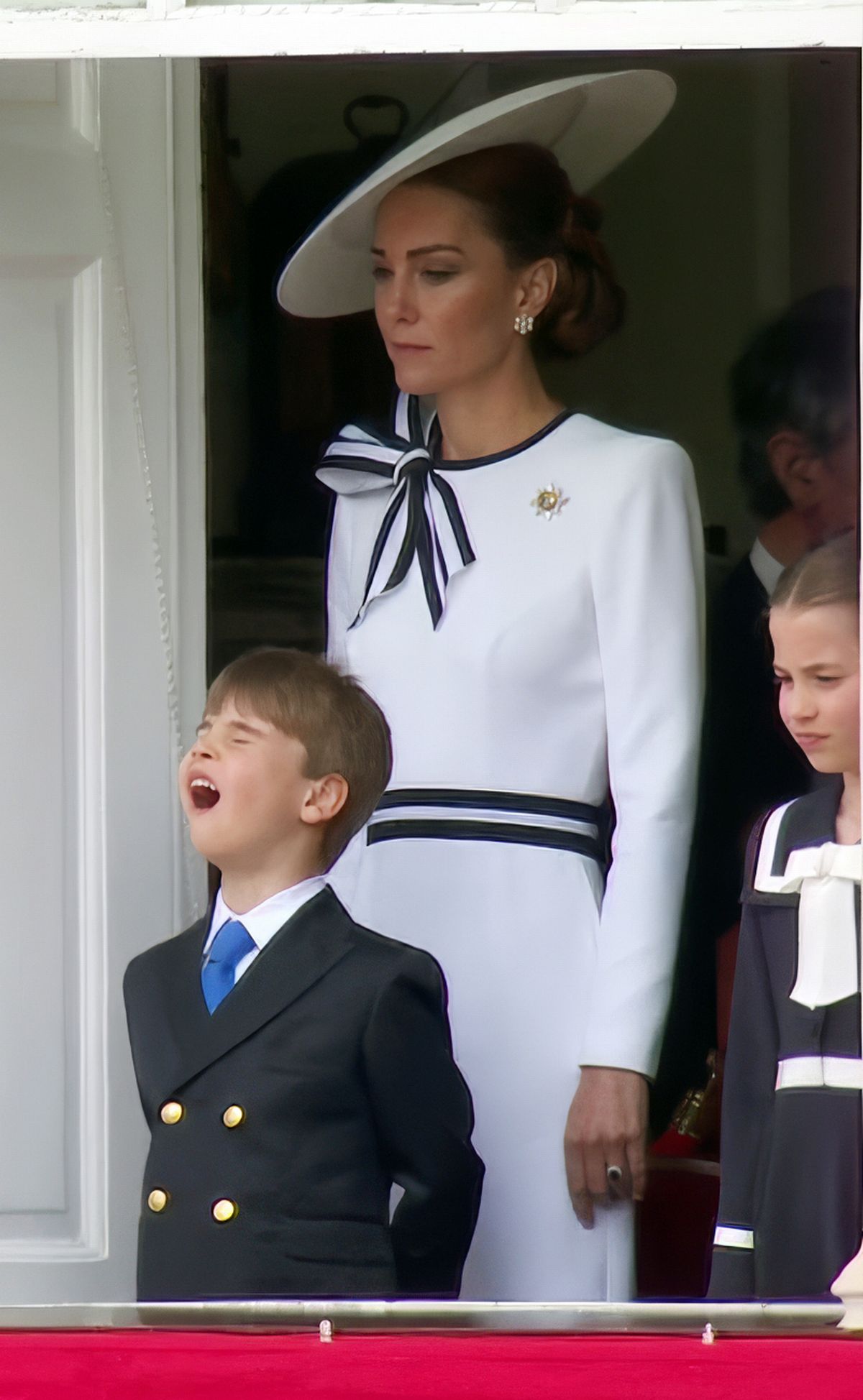 Prince Louis yawning during Trooping the Colour