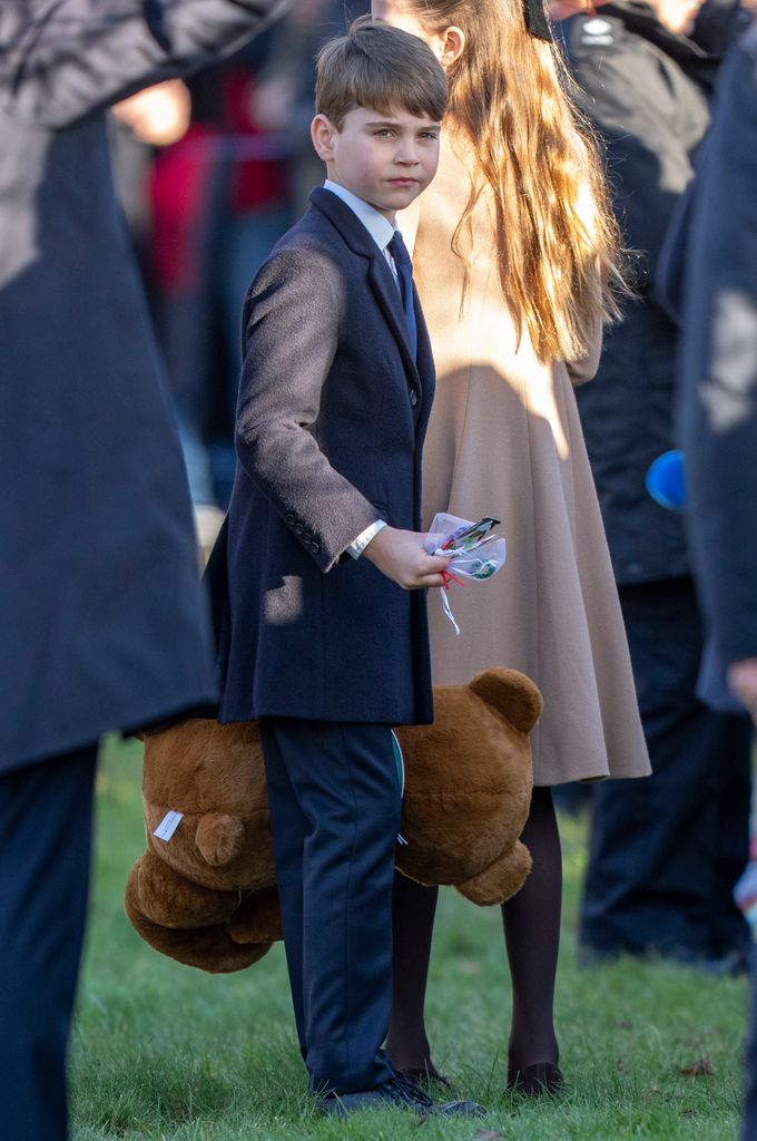 SANDRINGHAM, NORFOLK - DECEMBER 25: Prince Louis of Wales attends the Christmas Morning Service at St Mary Magdalene Church on December 25, 2025 in Sandringham, Norfolk. (Photo by Mark Cuthbert/UK Press via Getty Images)