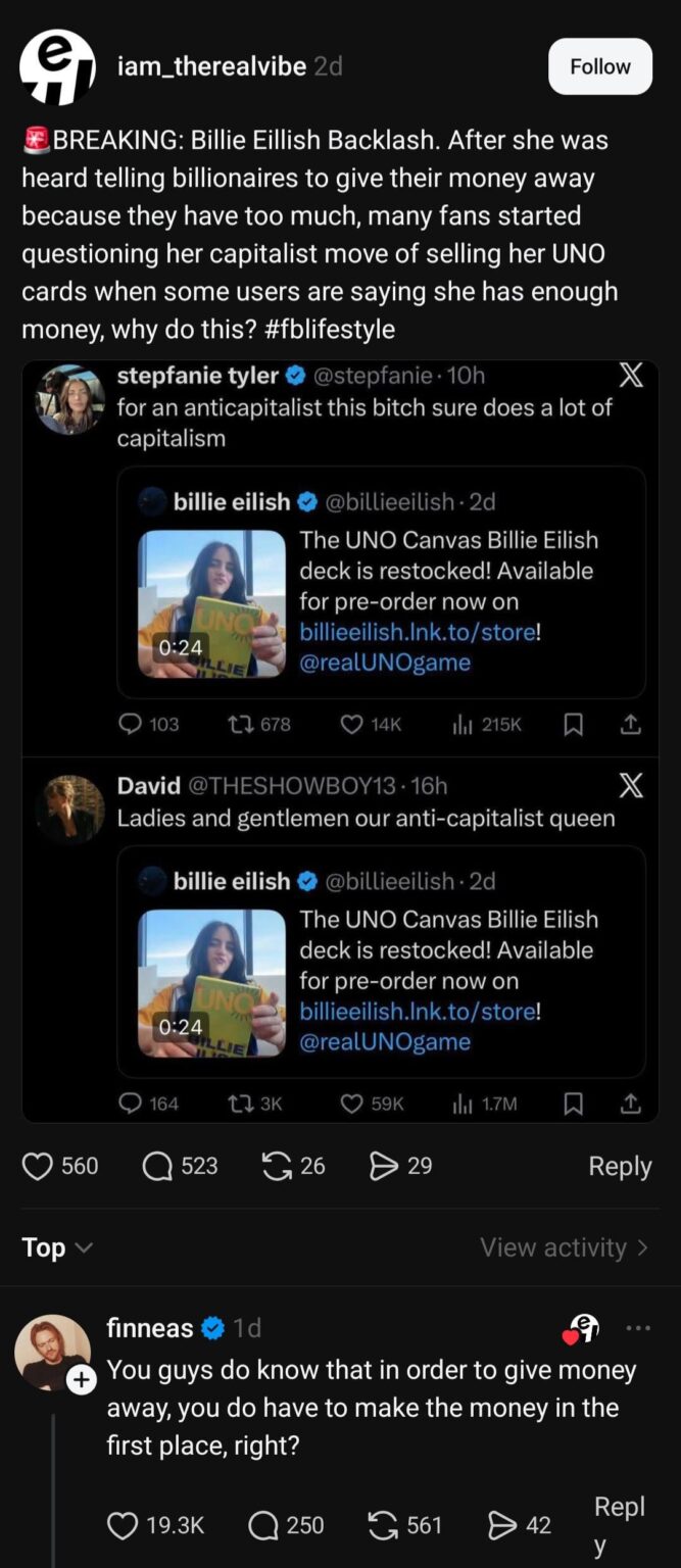 Finneas responds to criticism of Billie's brand collaborations
