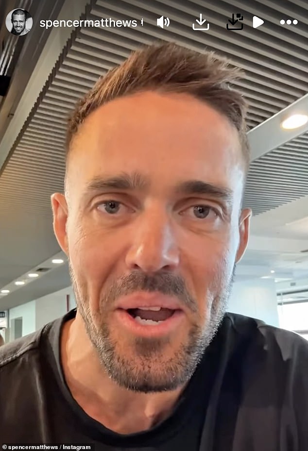 Vogue's husband Spencer Matthews, who is running seven full iron triathlons in seven continents also shared his own gushing post about his wife urging the public to keep her i