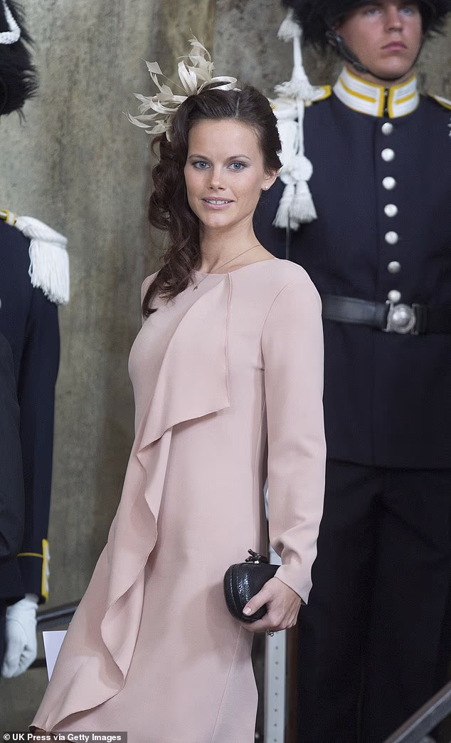 Princess Sofia participated in the reality show 'Paradise Hotel' in 2005, launching her career, before she moved to New York. Pictured above at the Christening of Princess Estelle at the Royal Palace, Stockholm, 2012