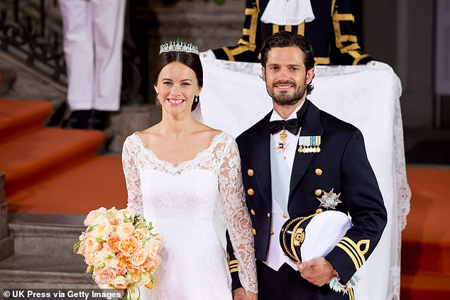 Prince Carl Philip of Sweden, and Princess Sofia of Sweden, pictured at their wedding ceremony at the Royal Chapel at the Royal Palace on June 13, 2015 in Stockholm, Sweden