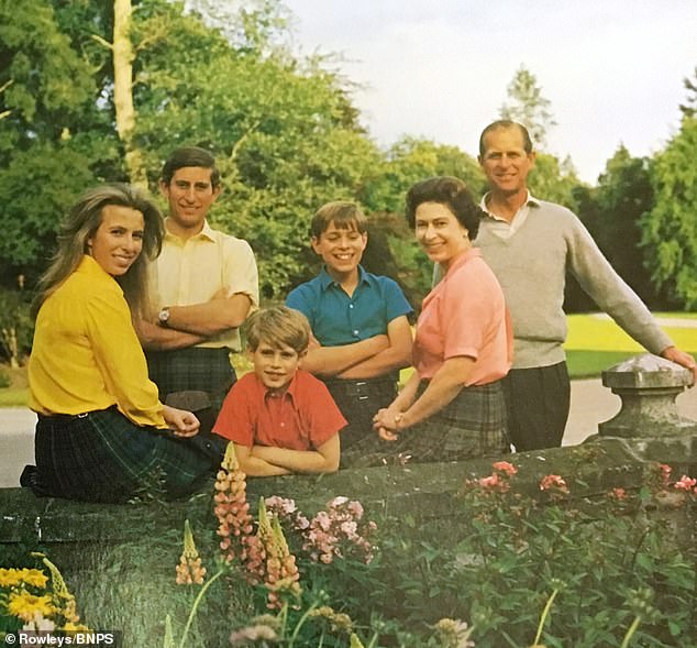 During the late Queen Elizabeth II's reign, she became renowned for her beloved Christmas cards, with the images often captured in the summer months. Pictured: the Queen with Prince Philip, Charles, Princess Anne, former Prince Andrew and Prince Edward for the 1972 card