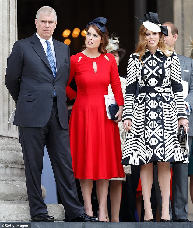 The Princesses (pictured with Andrew on June 10, 2016) feel an equal sense of loyalty to the Royals as well as their father and mother