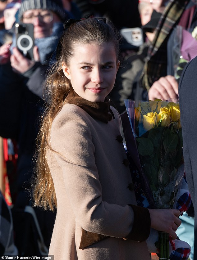 In the short 28-second clip, the young royal politely accepts to take the photograph with the fan on Christmas day