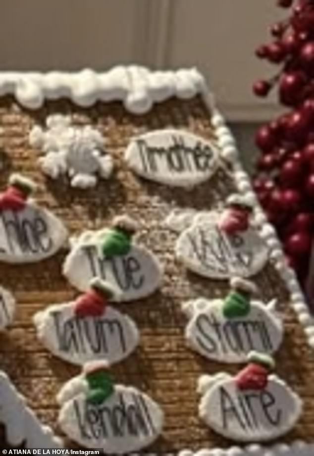 The Kardashians also didn't skimp this year on their iconic gingerbread houses, which also included a special hint about Kylie Jenner's relationshipwith Timothée Chalamet