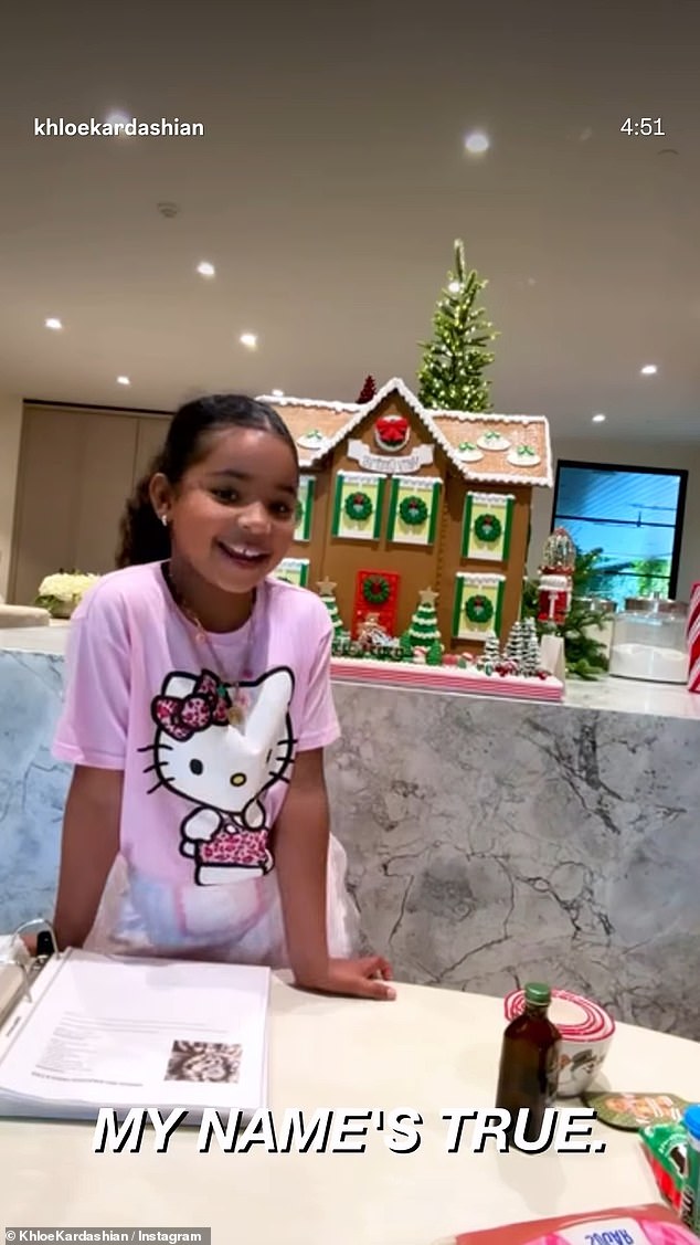 Khloé Kardashian went on to share videos of herself baking with her daughter True, and photos of the snacks her kids left out for Santa were a cute touch