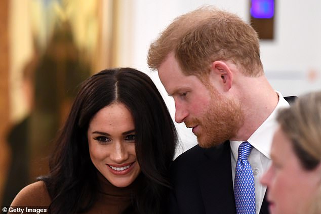 Prince Harry and Meghan Markle during their visit to Canada House in London in January 2020
