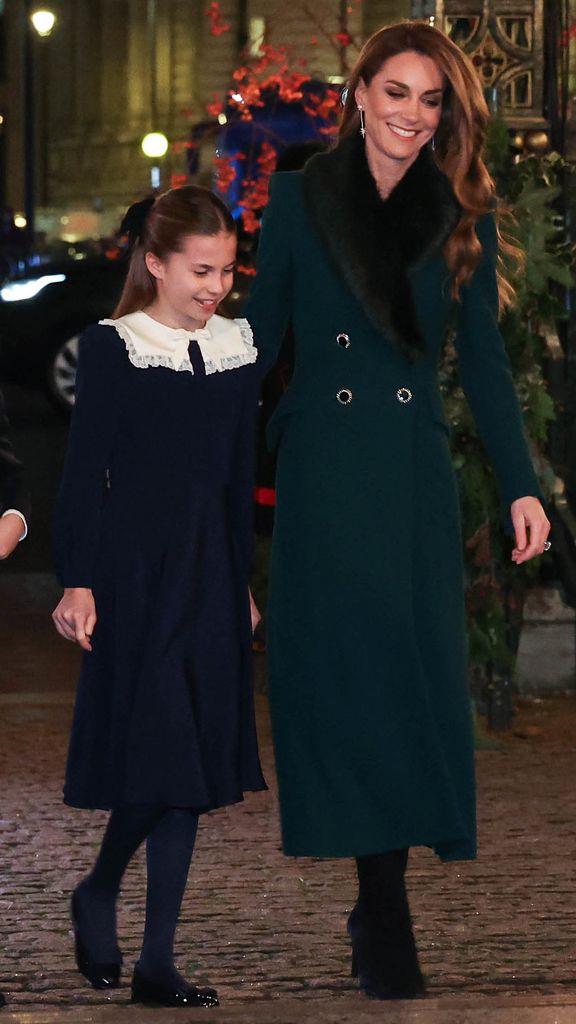 Princess Charlotte and Kate Middleton smiling together