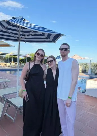 Instagram/Caleb Freundlich Julianne Moore with daughter Liv and son Caleb in Europe over the summer.