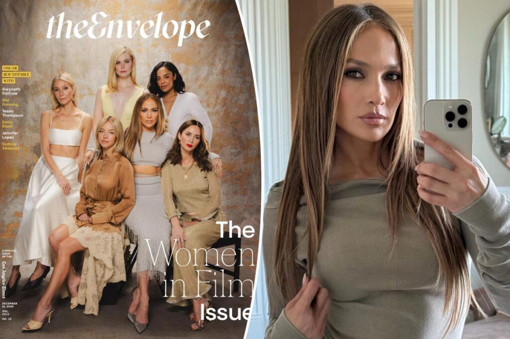 Jennifer Lopez wears strappy crop top for LA Times Women in Film cover