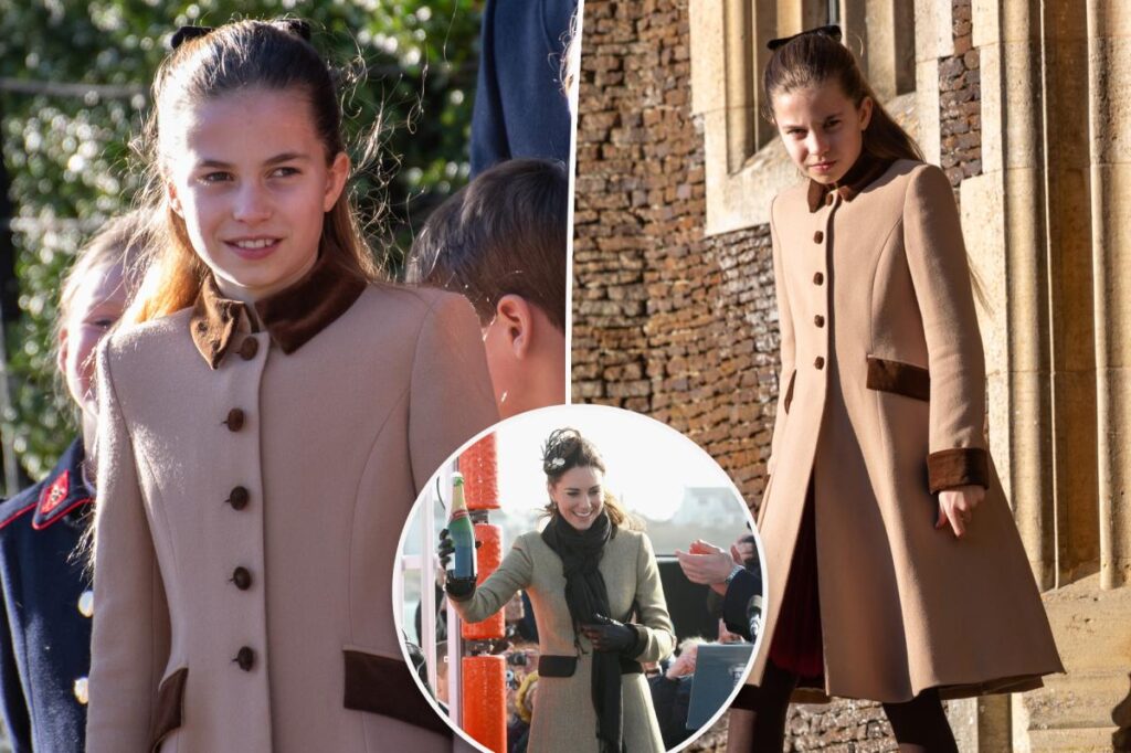 Princess Charlotte wears replica of Kate Middleton’s coat from her first royal engagement in 2011