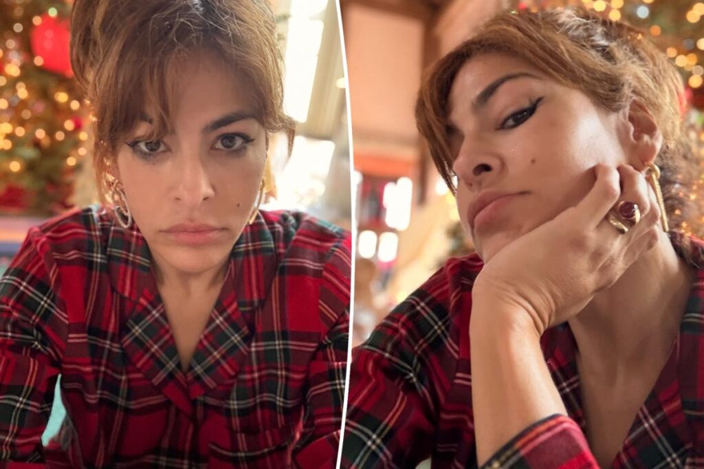 Eva Mendes shares hilarious night-before Christmas eye makeup tip for moms