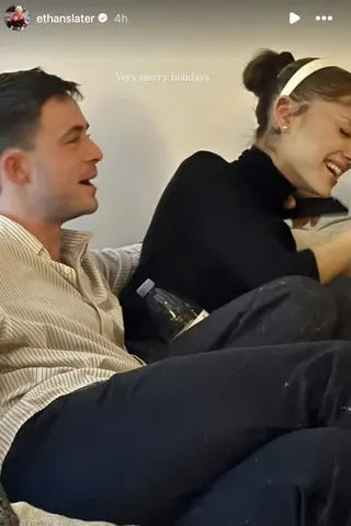 Ethan Slater/Instagram Ethan Slater posts Ariana Grande to his Instagram story