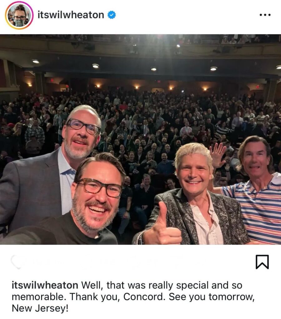 Jerry O’Connell, Will Wheaton and Corey Feldman (from Stand By Me) reunite