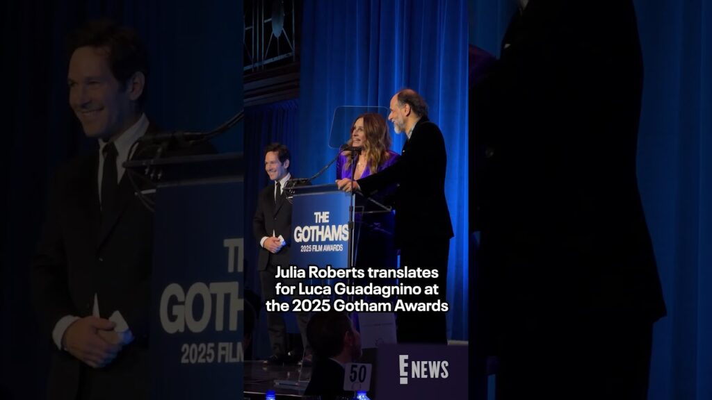 Julia Roberts is just a girl, standing in front of Luca Guadagnino, translating his speech. 😂