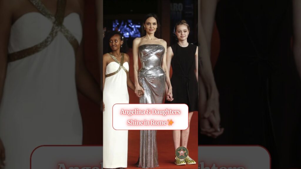 Angelina Jolie & Daughters Shine in Rome Angelina Jolie & Daughters Shine in Rome
