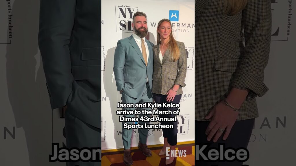 Jason and Kylie Kelce arrive to the March of Dimes 43rd Annual Sports Luncheon.