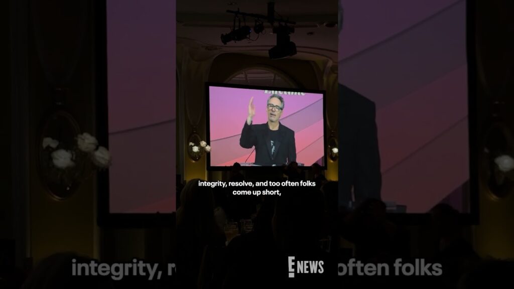 Robert Downey Jr. presents Gwyneth Paltrow with the Sherry Lansing Leadership Award