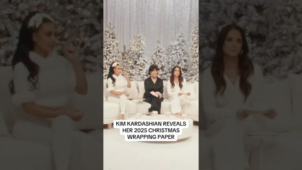 Kim Kardashian reveals her Christmas wrapping paper for 2025! #shorts #kimsmas