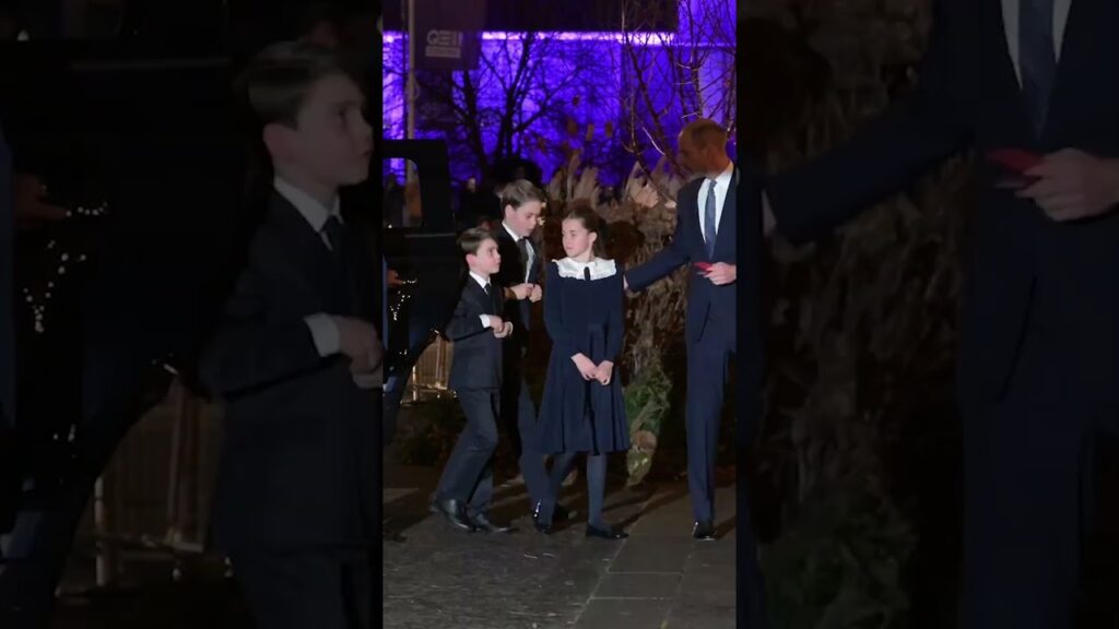 Prince George, Princess Charlotte, Prince Louis look all grown up at Christmas carol service #shorts