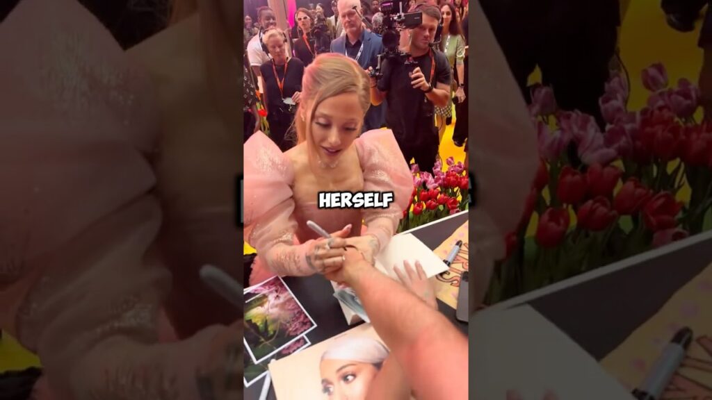 Ariana Grande Gives Fans Tattoos at Wicked Premiere 🖊️ #shorts #arianagrande