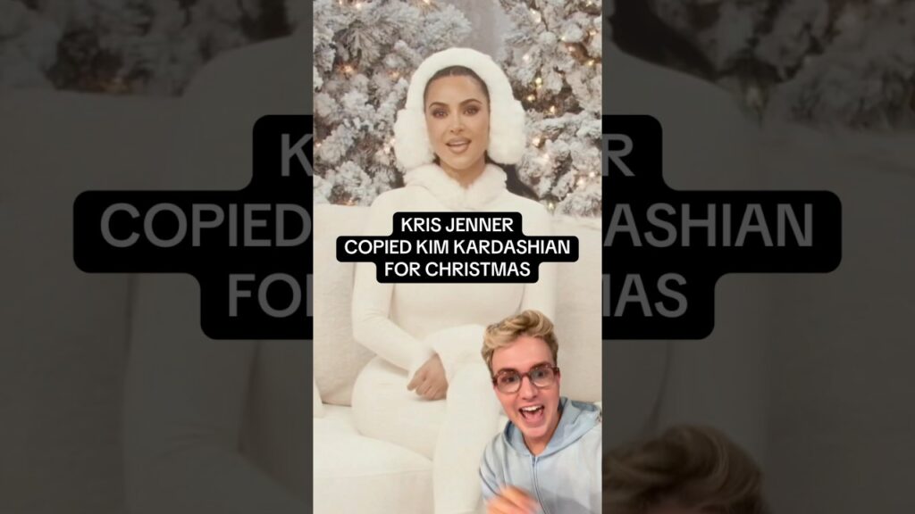 Kris Jenner coping Kim Kardashian for Christmas! #kimkardashian #krisjenner #thekardashians #shorts