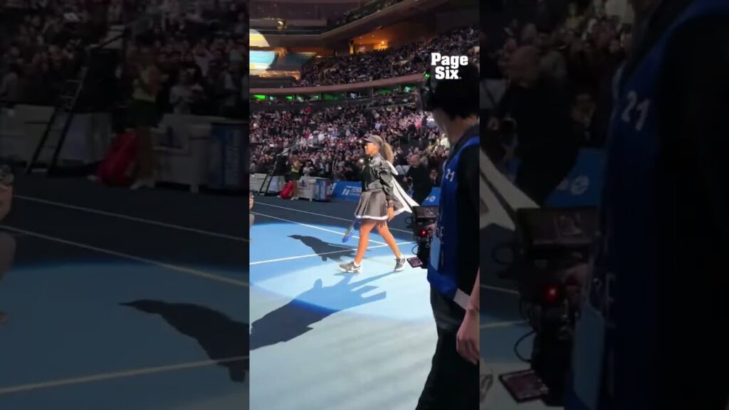 Naomi Osaka had an epic entrance for her "The Garden Cup" match against Aryna Sabalenka 🎾🔥 #shorts