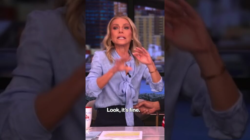 Kelly Ripa caught 'still getting dressed' on 'LIVE' #shorts