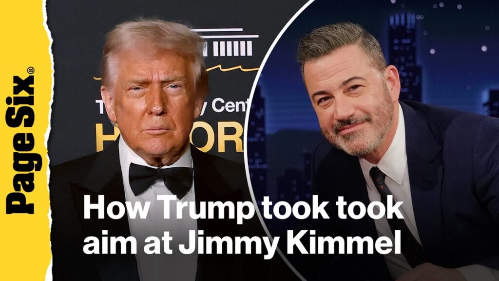 How Trump took took aim at Jimmy Kimmel at the Kennedy Center Honors, continuing their feud