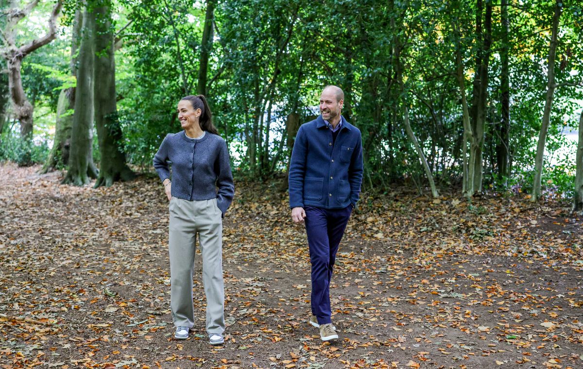 The pair enjoyed a stroll around the Windlesham Field of Remembrance in Surrey 