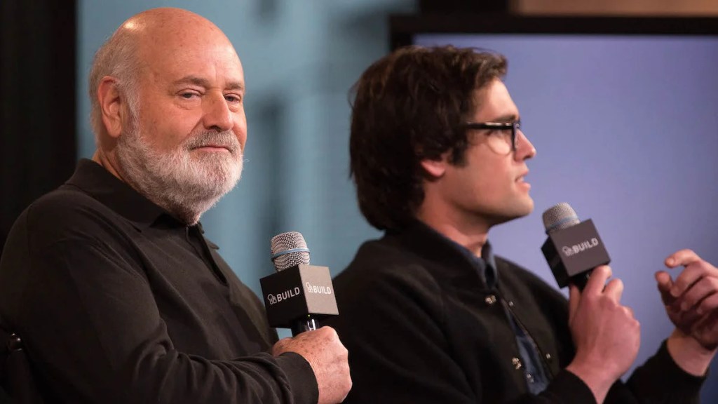Rob Reiner and Nick Reiner discuss "Being Charlie" at AOL Studios In New York City on May 4, 2016. (Credit: Adela Loconte/WireImage)